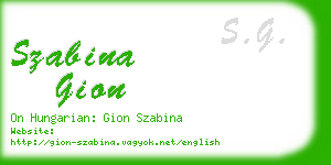 szabina gion business card